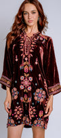 Johnny Was Brandi Velvet Tie Kimono Dress
