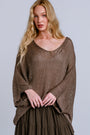 Milio Milano V-Neck Batwing Crochet Top