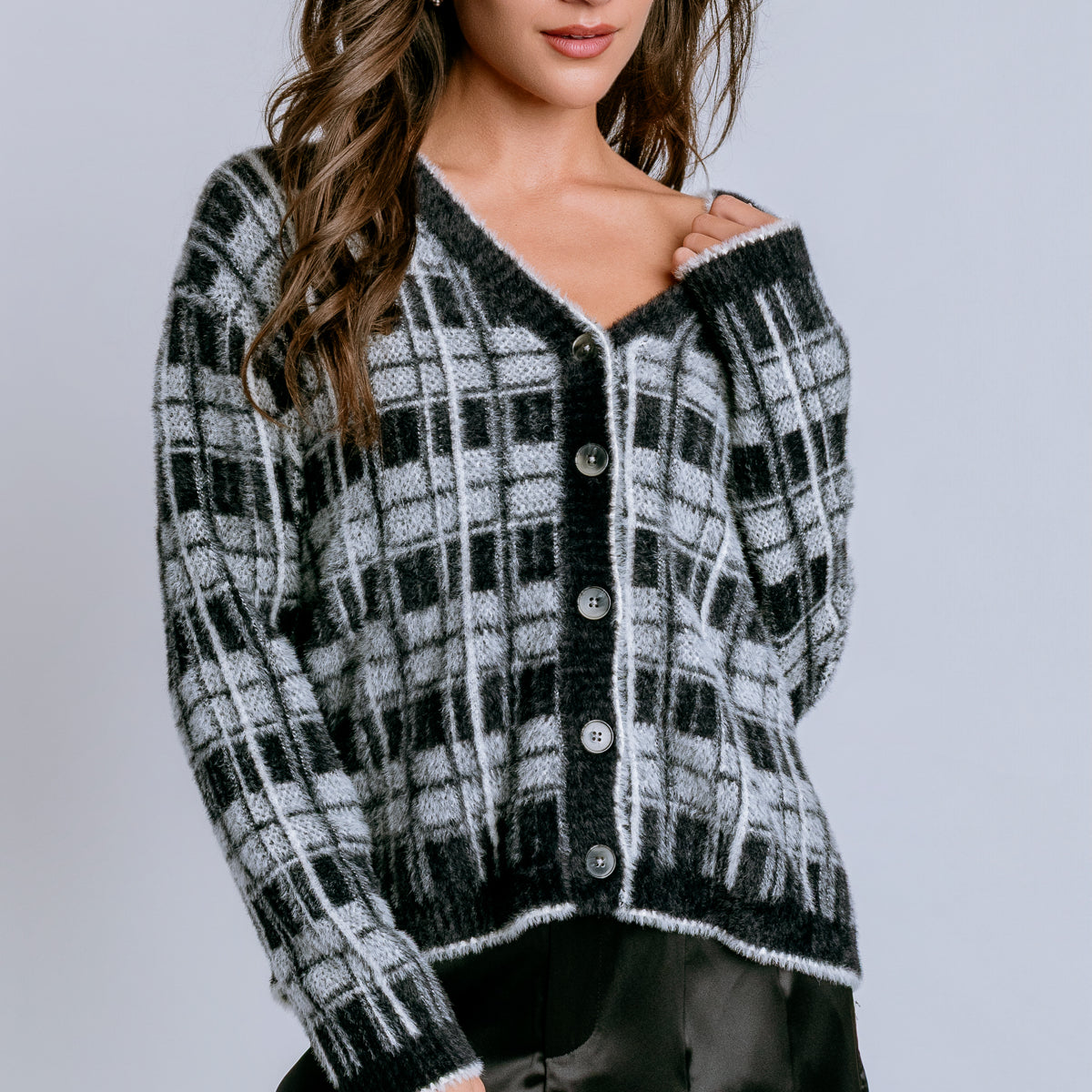 Wanda Plaid Cardigan