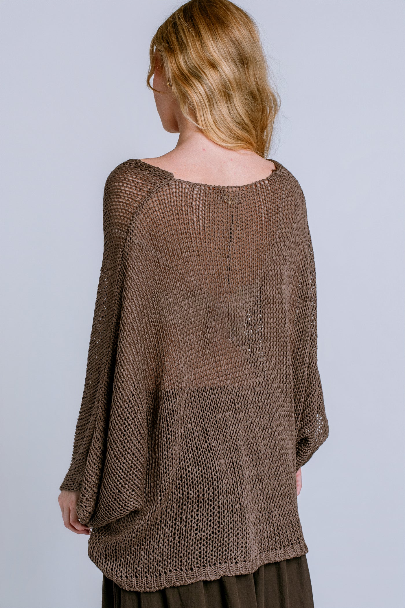 Milio Milano V-Neck Batwing Crochet Top