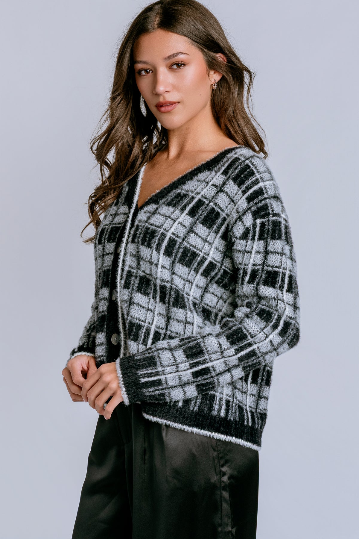 Wanda Plaid Cardigan