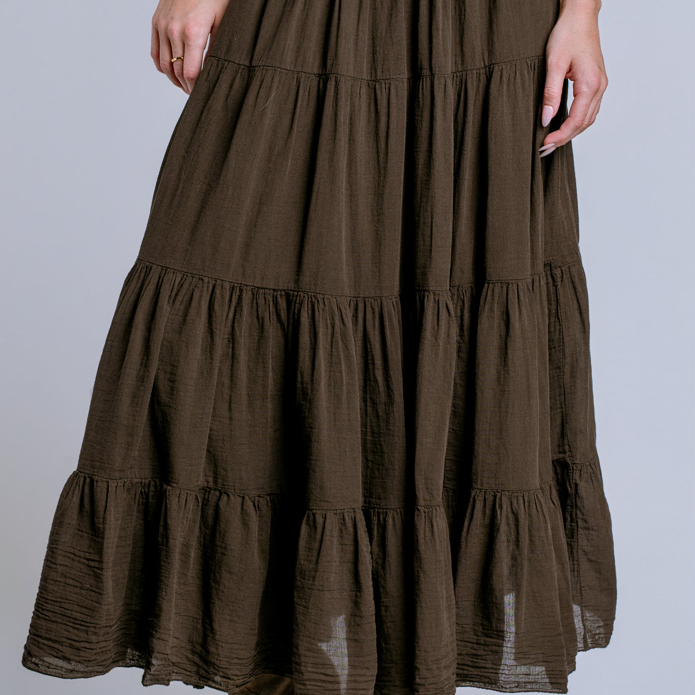 Milio Milano Tiered Cotton Skirt