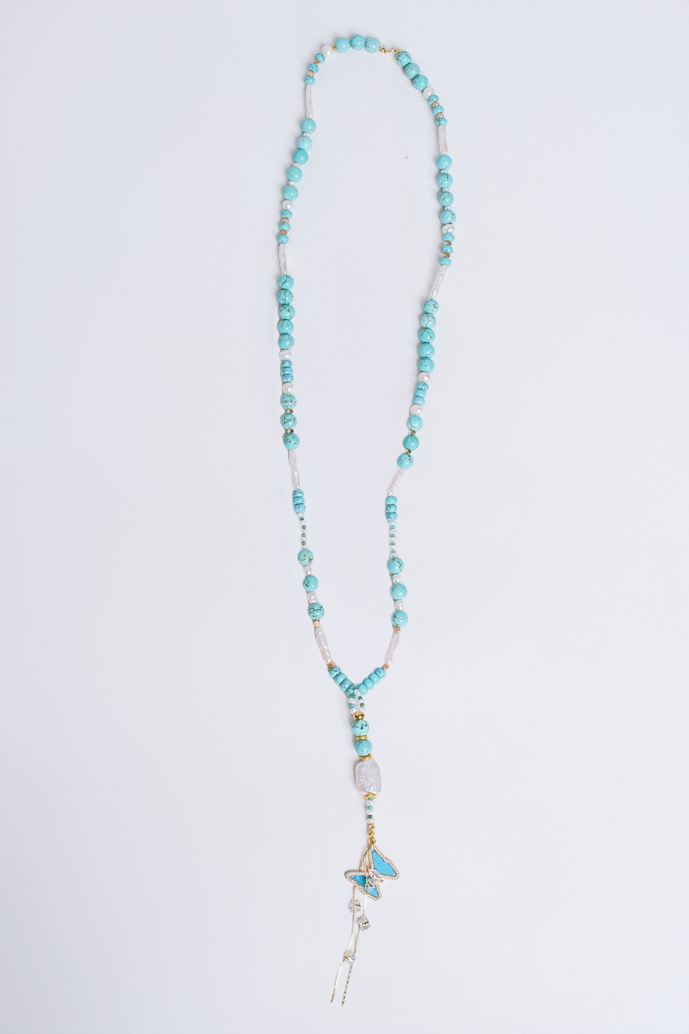 Sherwood Bridge Diamonds Turquoise Butterfly Necklace