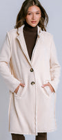 Stand Collar Corduroy Car Coat