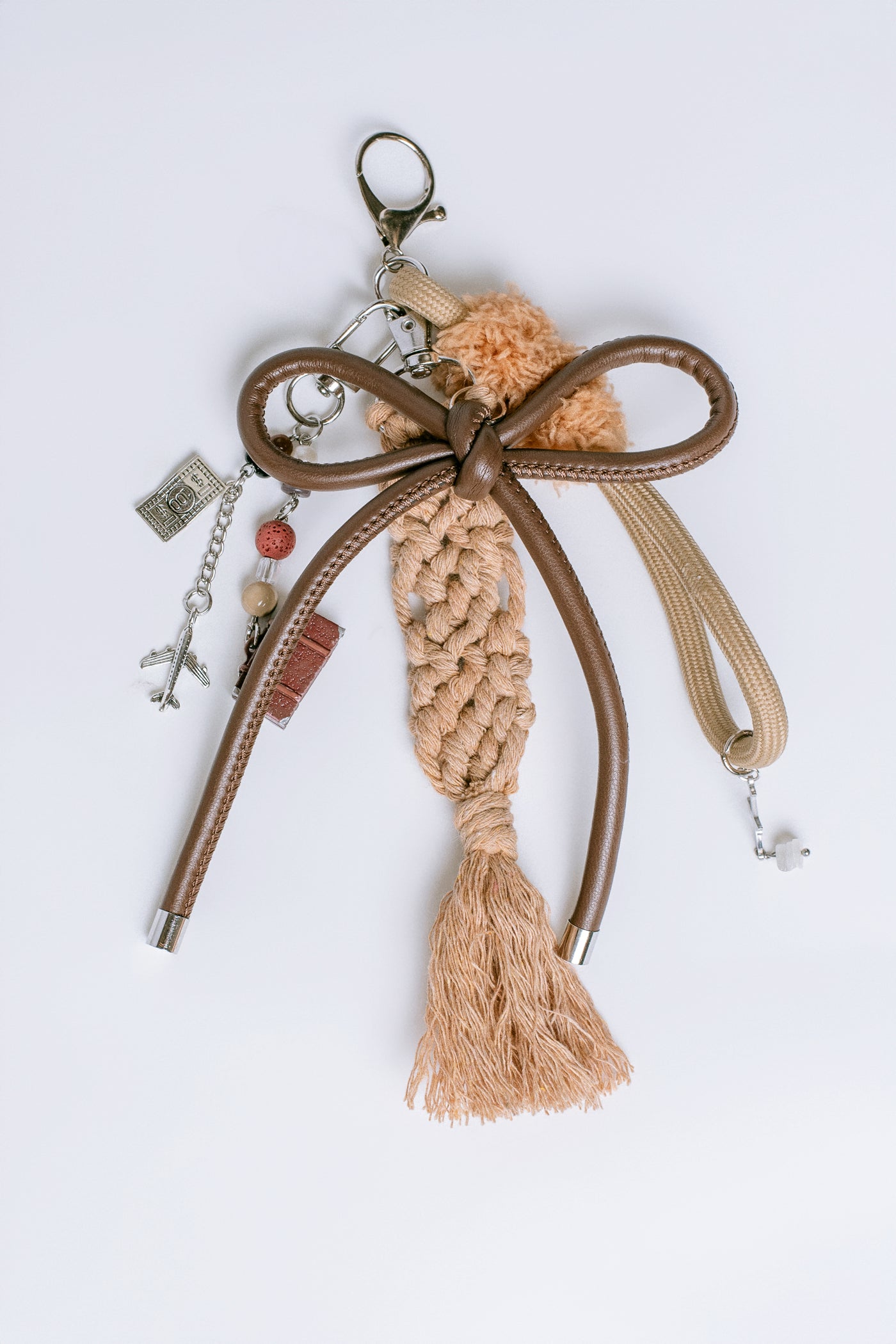 Brown Luggage Travel Bag Charm