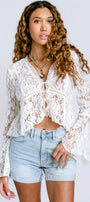 Free People Whispering Love Lace Top