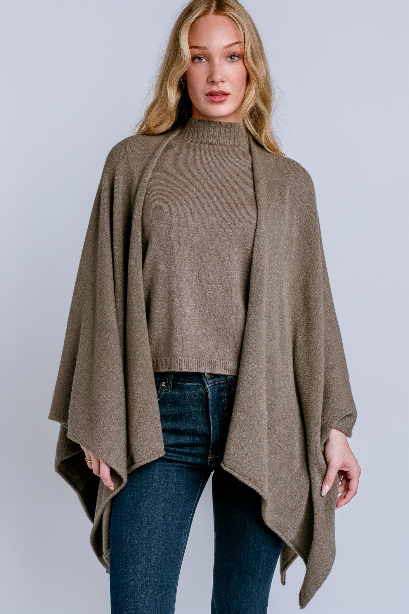 Knit Dolman Open Cardigan
