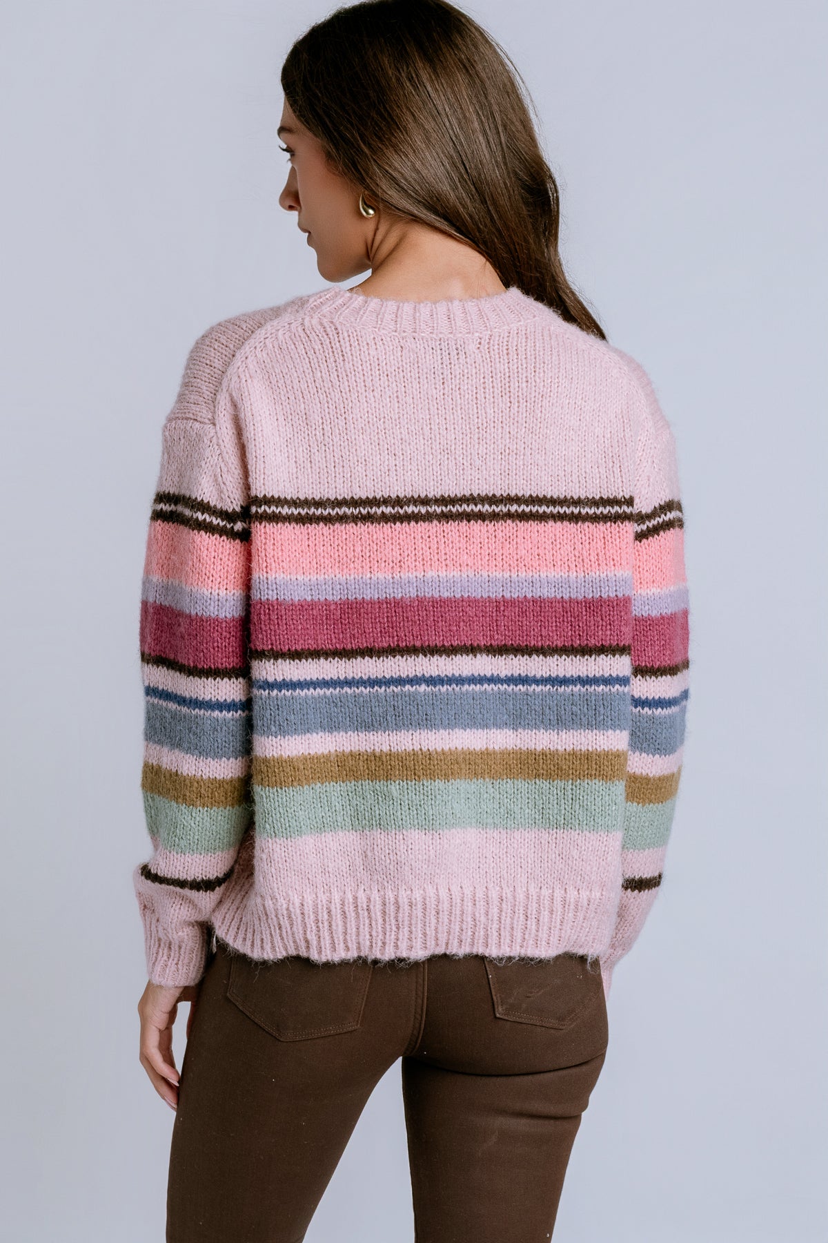 Aura Striped Crew Pullover