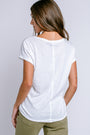 Michael Stars Baxter V-Neck Raw Edge Tee