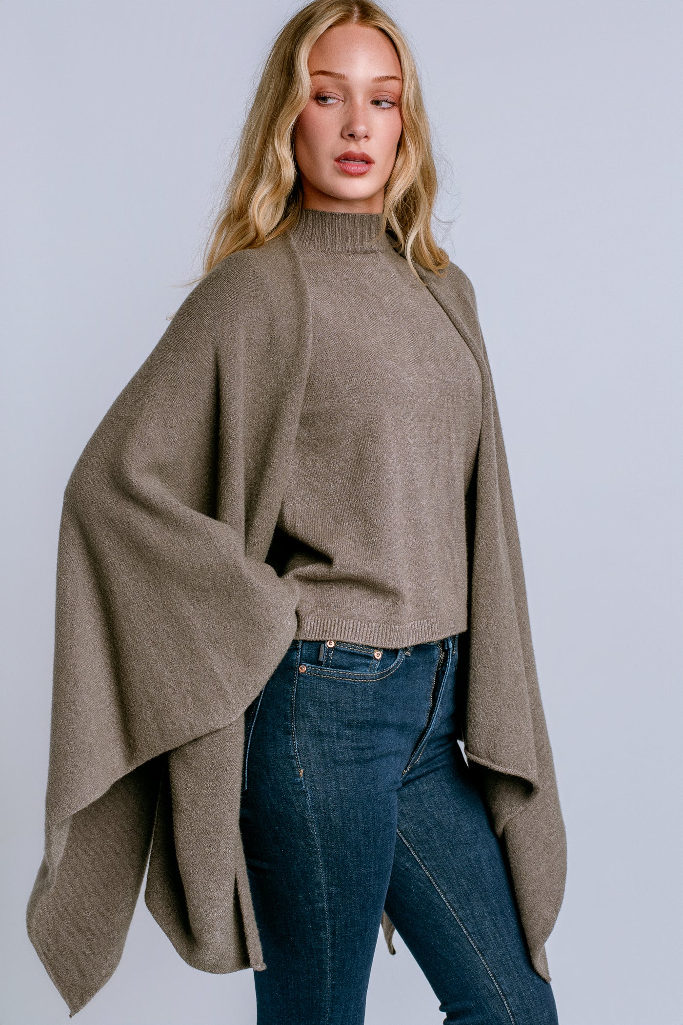 Knit Dolman Open Cardigan