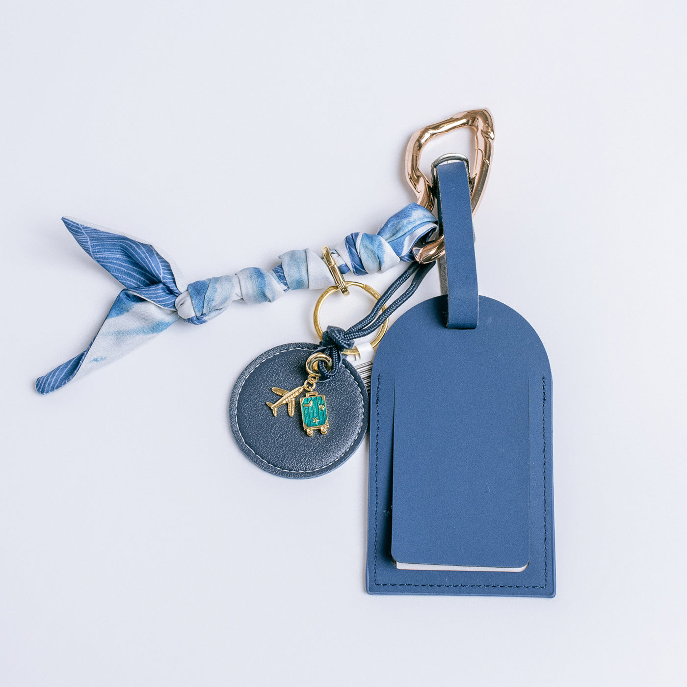 Navy Travel Bag Charm