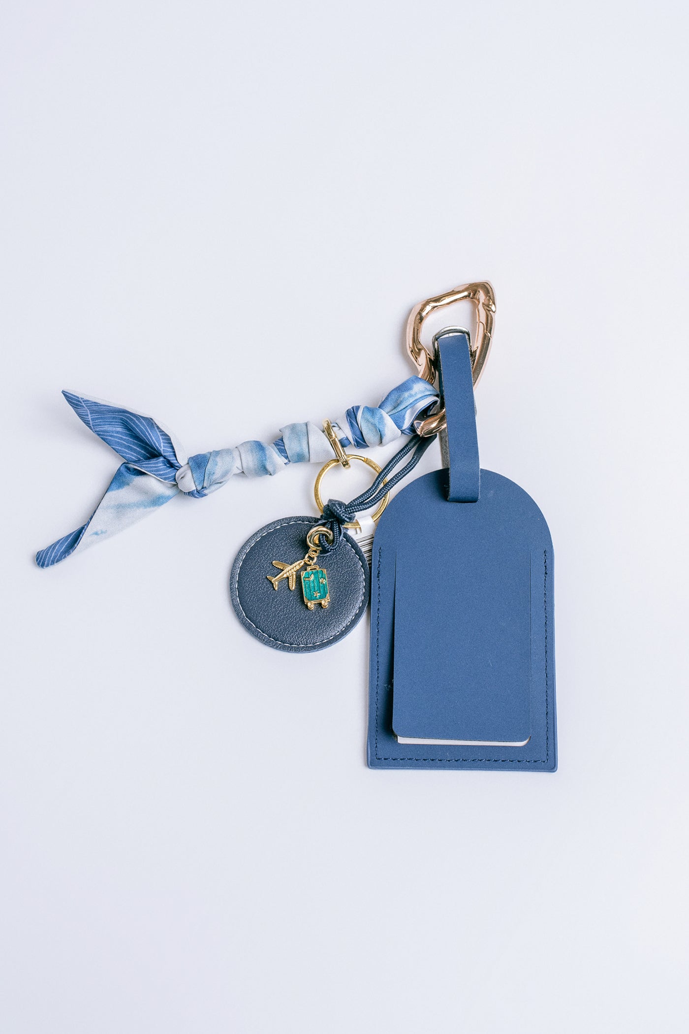 Navy Travel Bag Charm