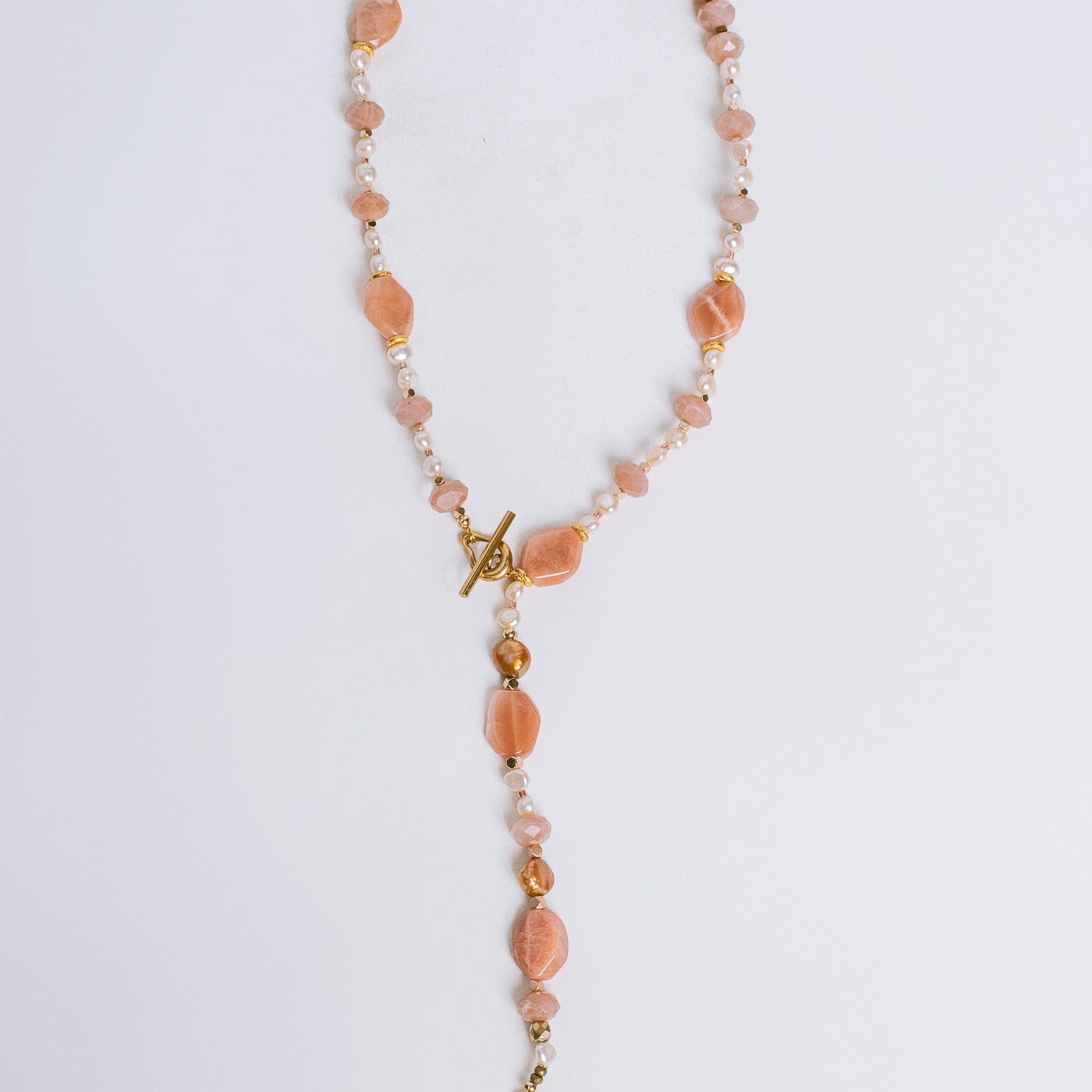 Sherwood Bridge Diamonds Sunstone Toggle Y Necklace
