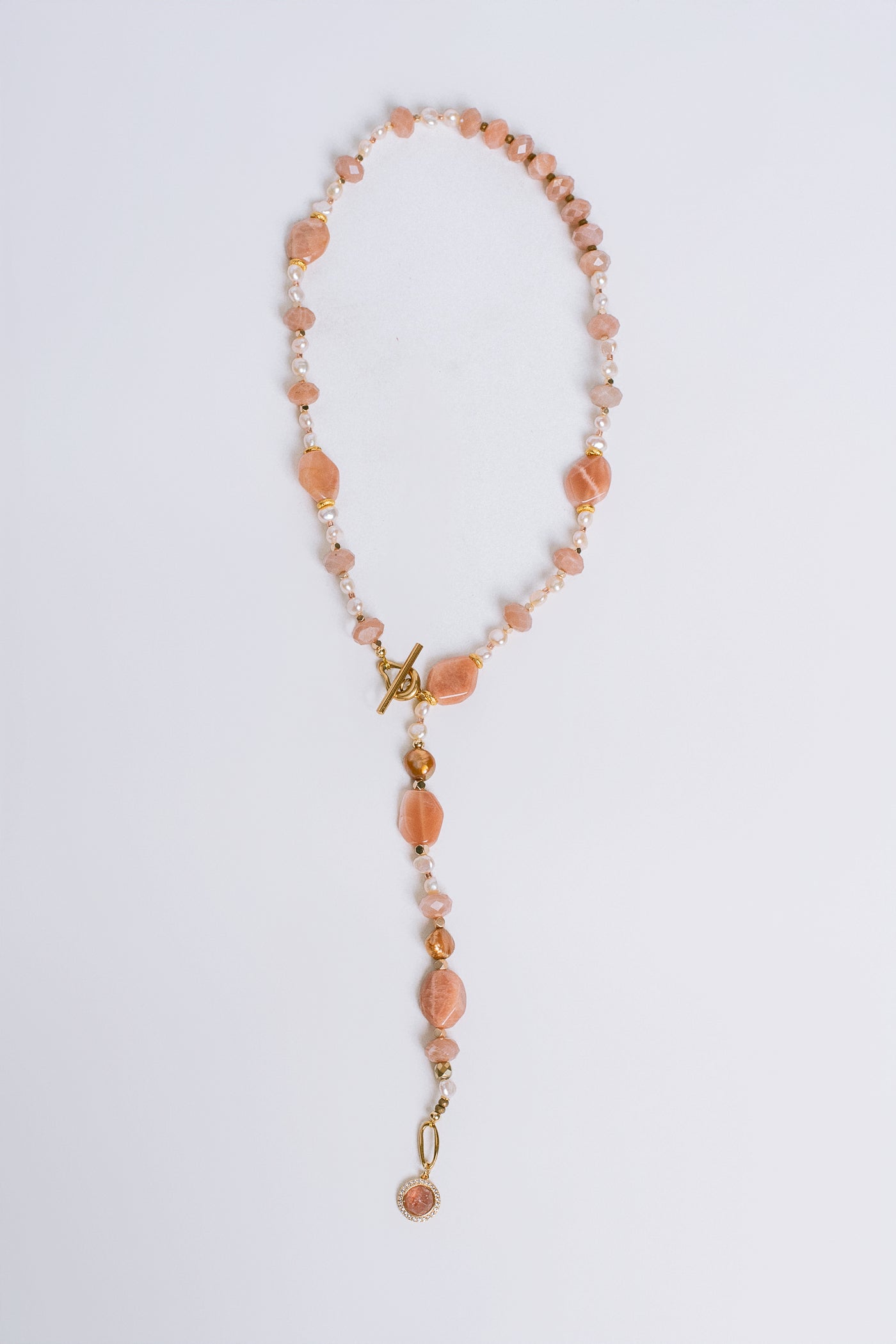 Sherwood Bridge Diamonds Sunstone Toggle Y Necklace