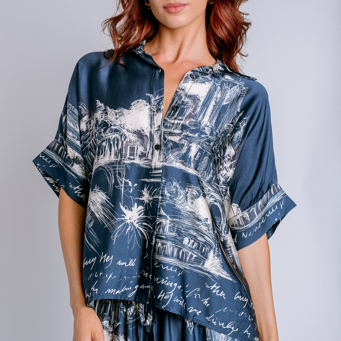 Milio Milano Colosseum Rome Print Button Down