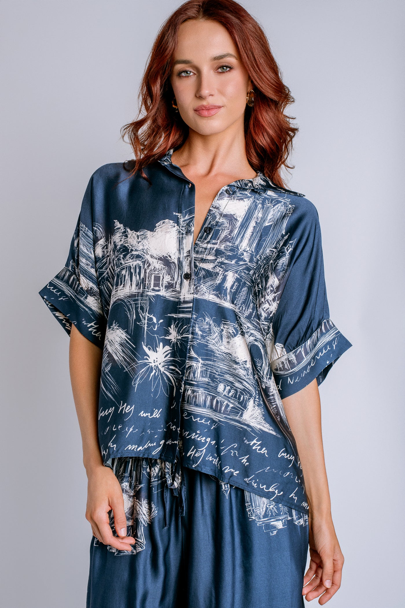 Milio Milano Colosseum Rome Print Button Down
