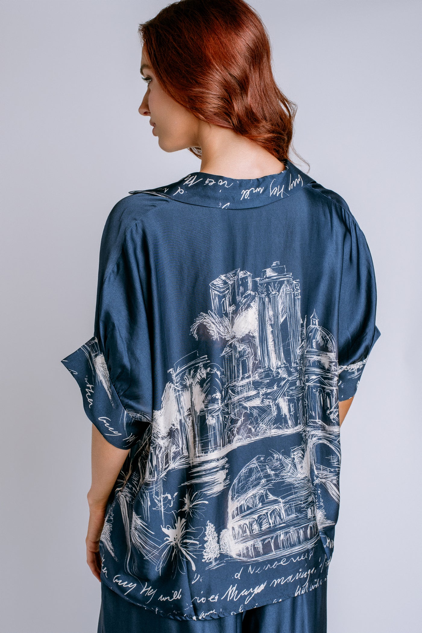 Milio Milano Colosseum Rome Print Button Down