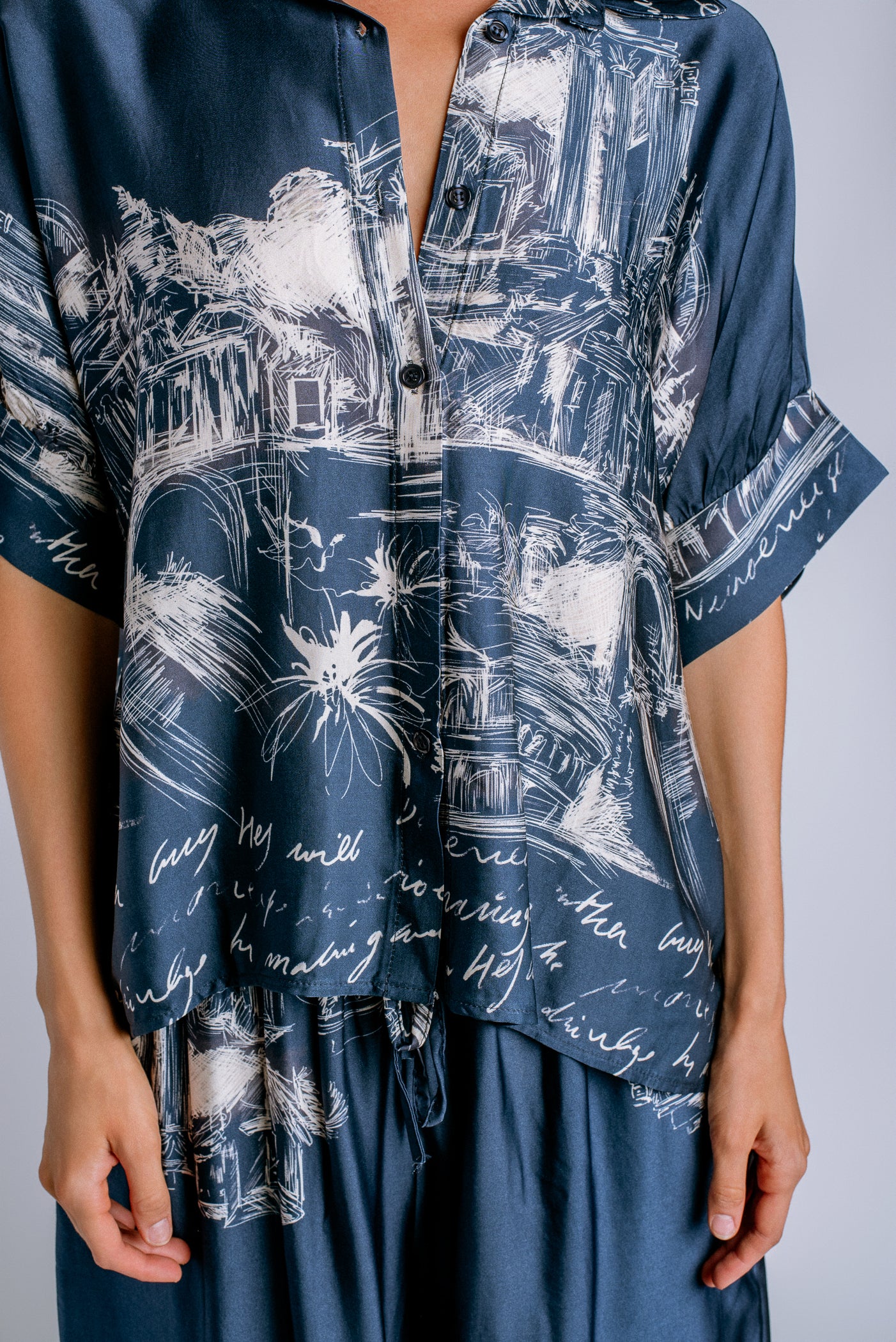 Milio Milano Colosseum Rome Print Button Down