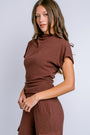 Michael Stars Lara Ribbed Mock Neck