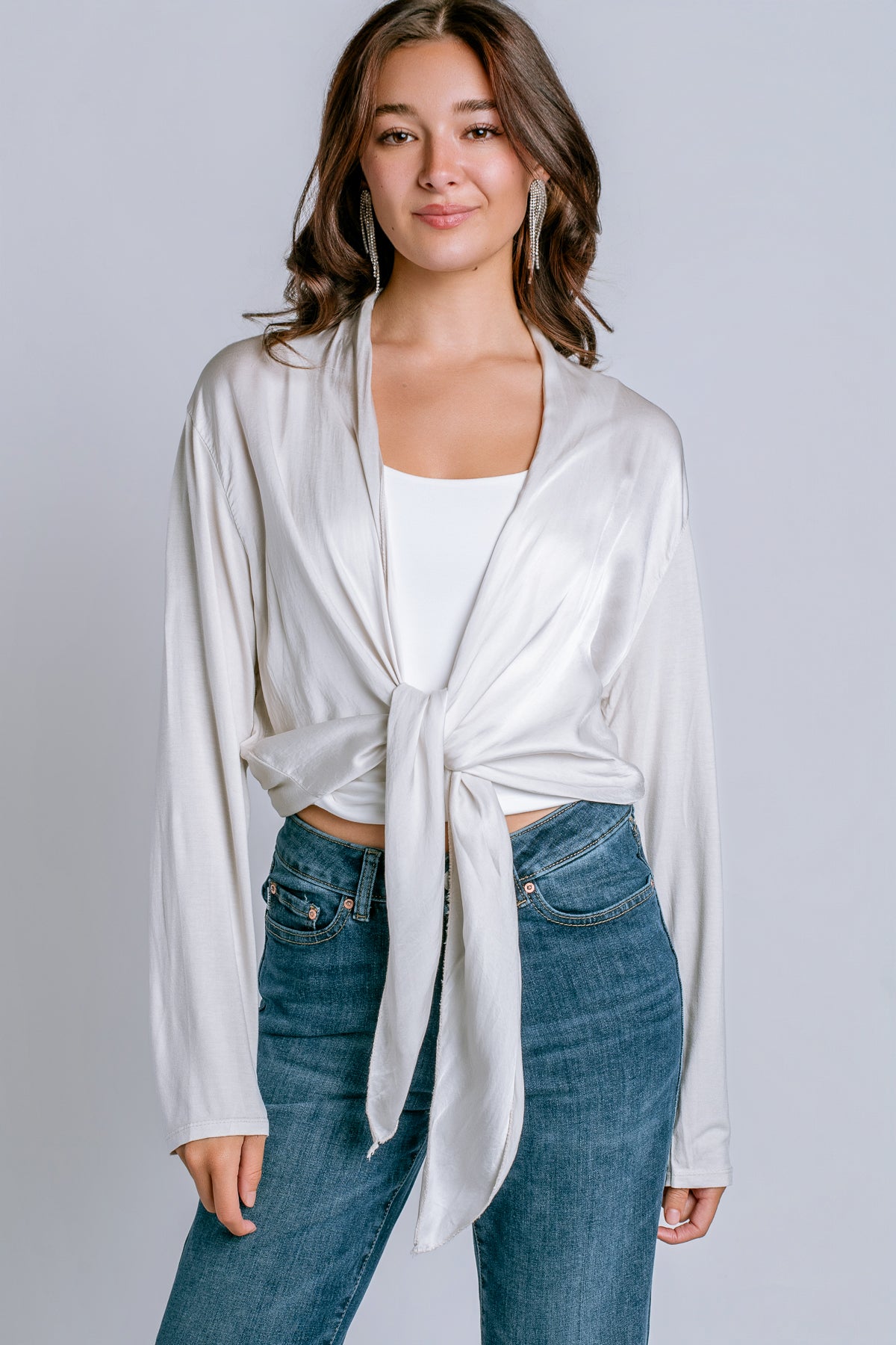 Milio Milano Satin Tie Top