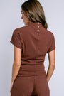 Michael Stars Lara Ribbed Mock Neck