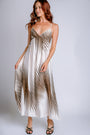 Milio Milano Sunburst Print Maxi Dress