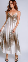 Milio Milano Sunburst Print Maxi Dress