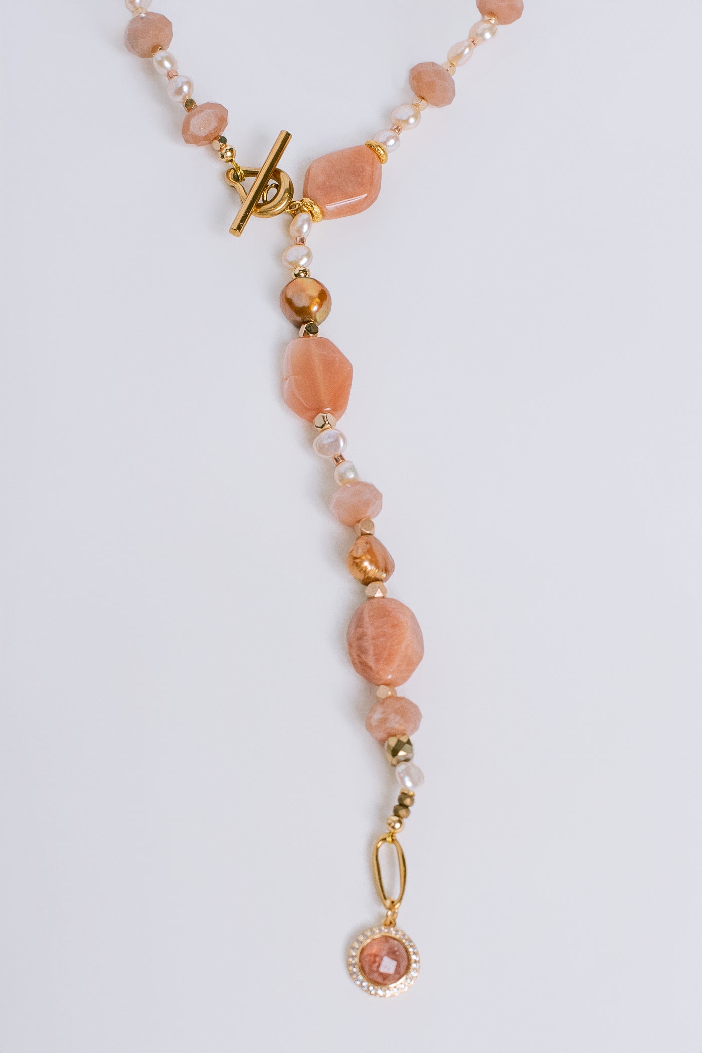 Sherwood Bridge Diamonds Sunstone Toggle Y Necklace