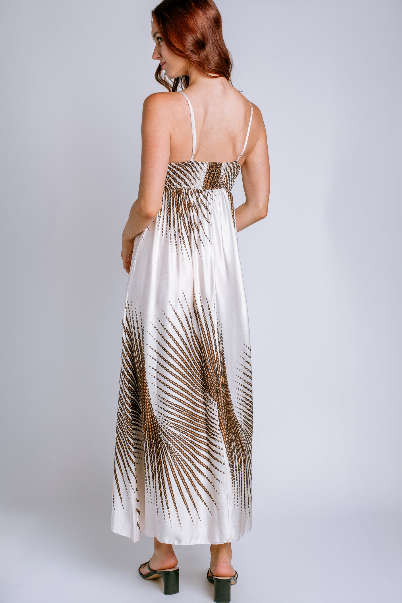 Milio Milano Sunburst Print Maxi Dress