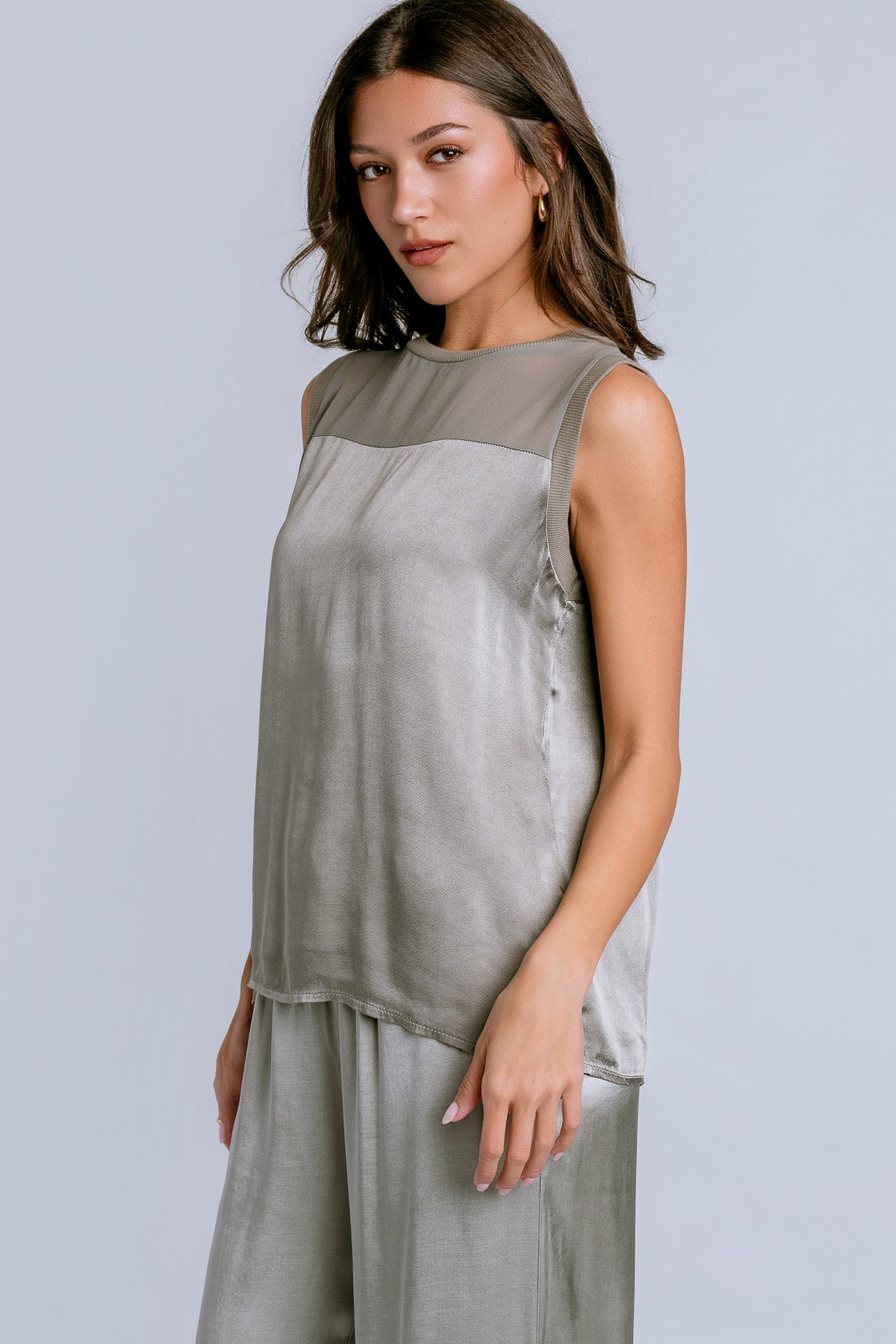 Chiffon Contrast Top