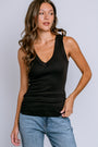 Michael Stars Blanche Ruched Side Tank