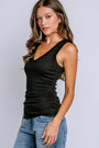 Michael Stars Blanche Ruched Side Tank
