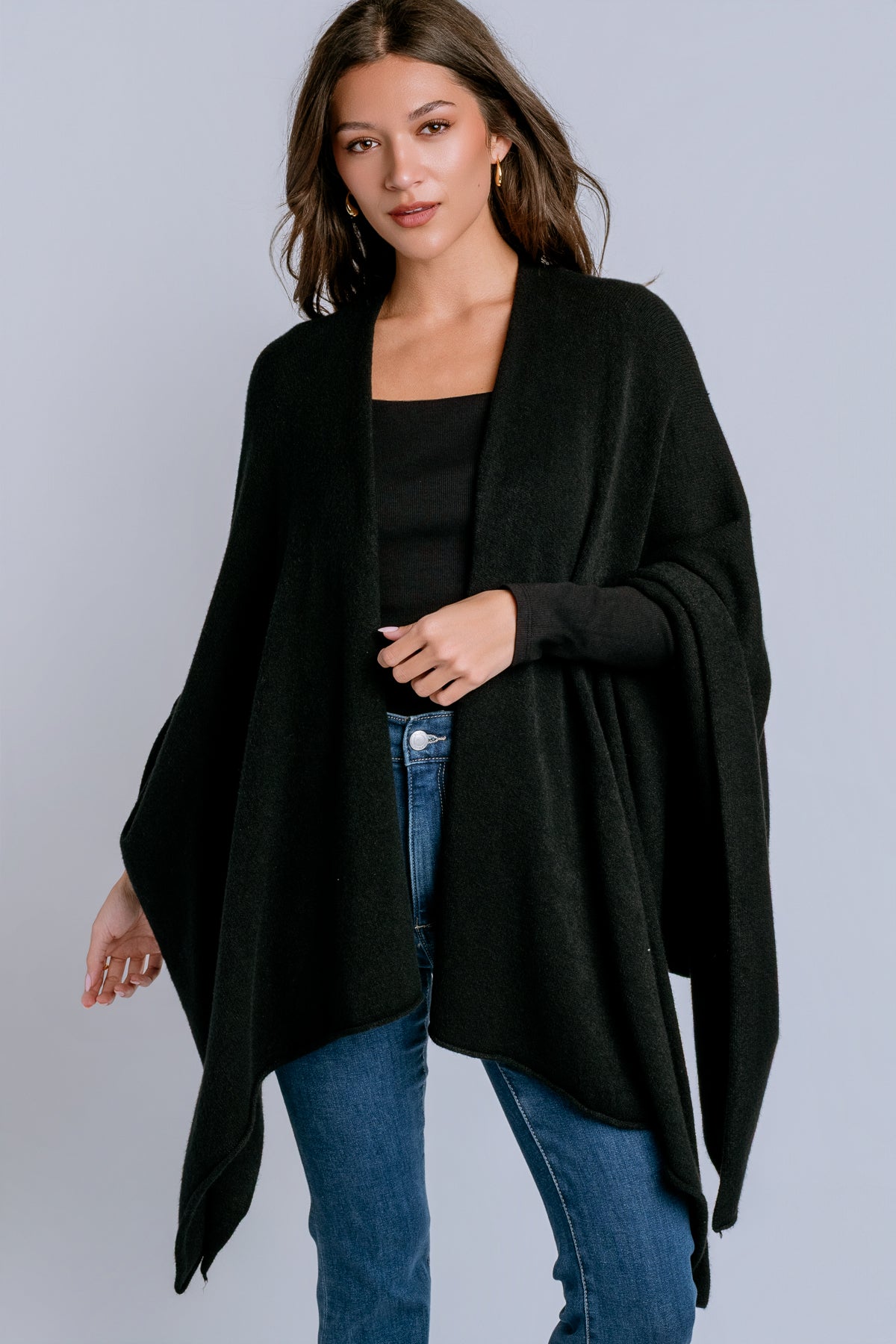 Knit Dolman Open Cardigan