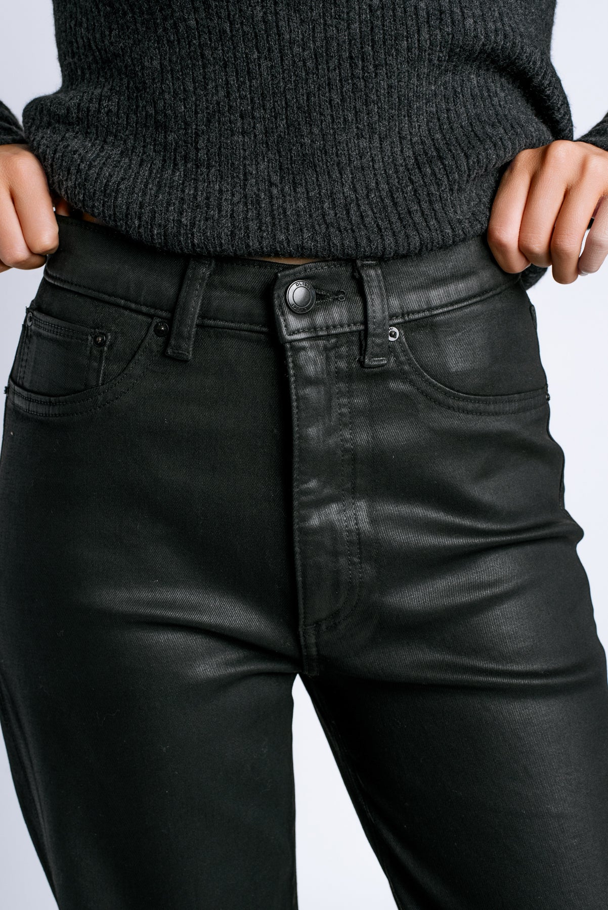 DL1961 Karmine Refined Coated Wide Leg