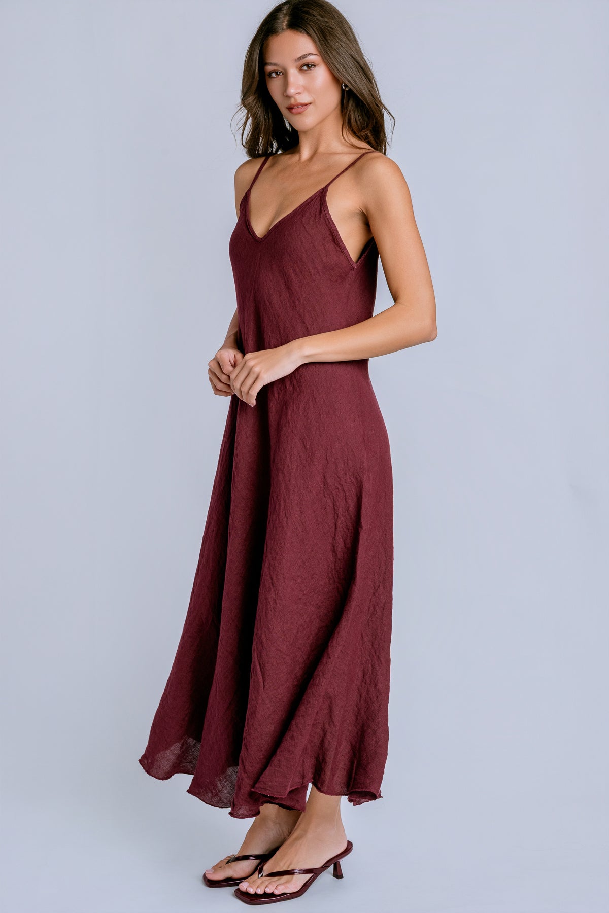 Italian Linen Maxi Slip Dress