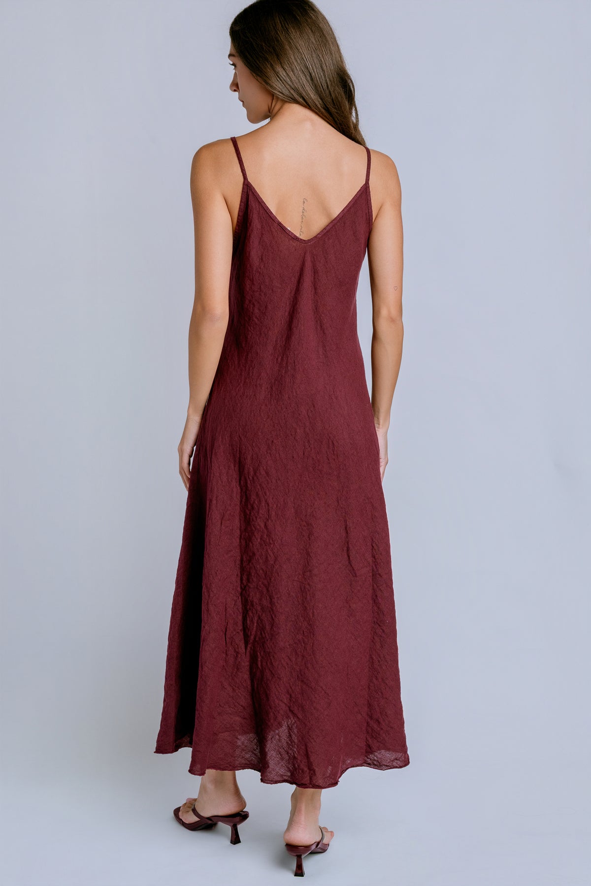 Italian Linen Maxi Slip Dress
