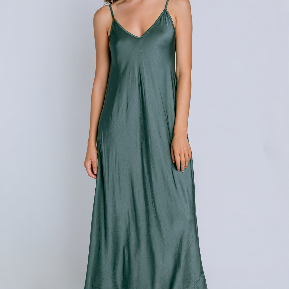 Milio Milano Full Length Satin Slip Dress
