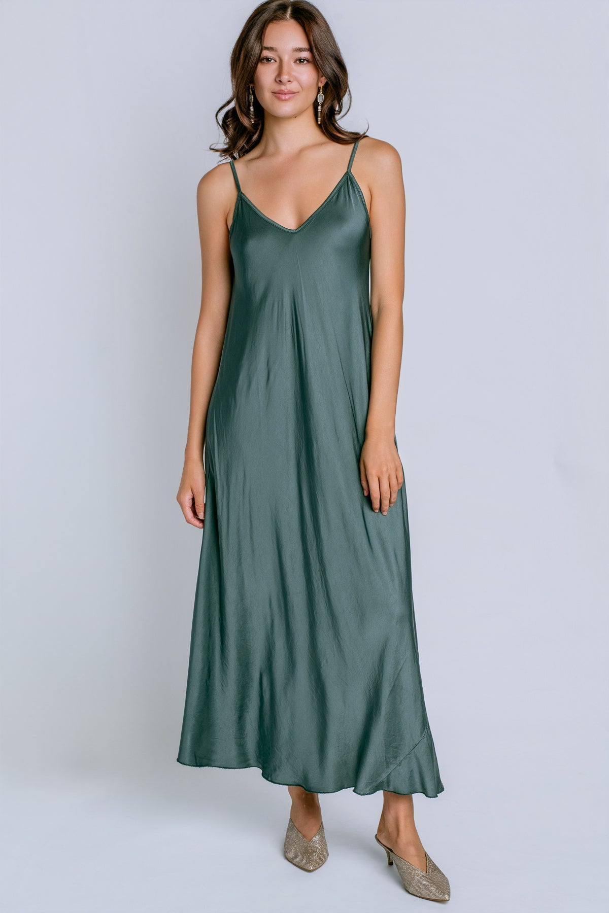 Full Length Satin Slip Dress