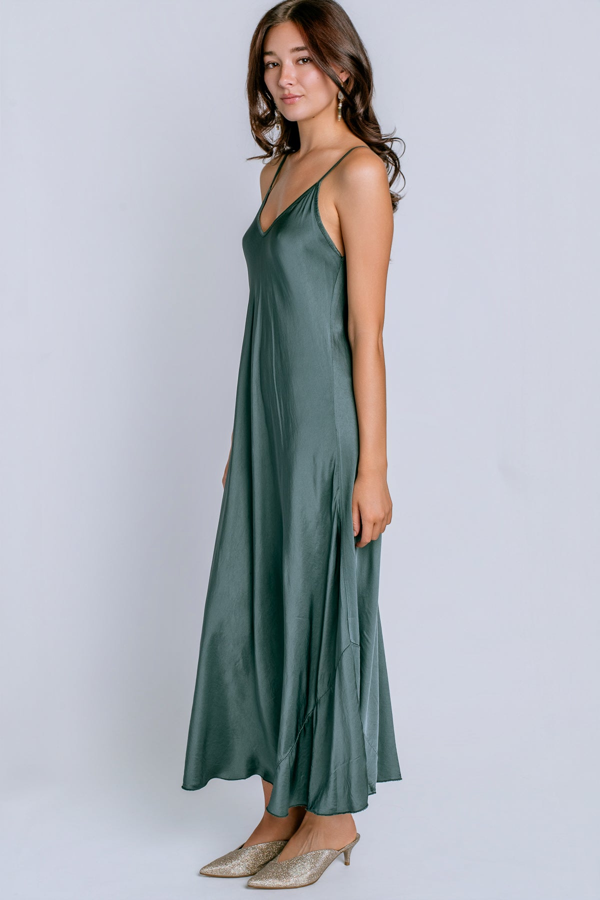 Full Length Satin Slip Dress