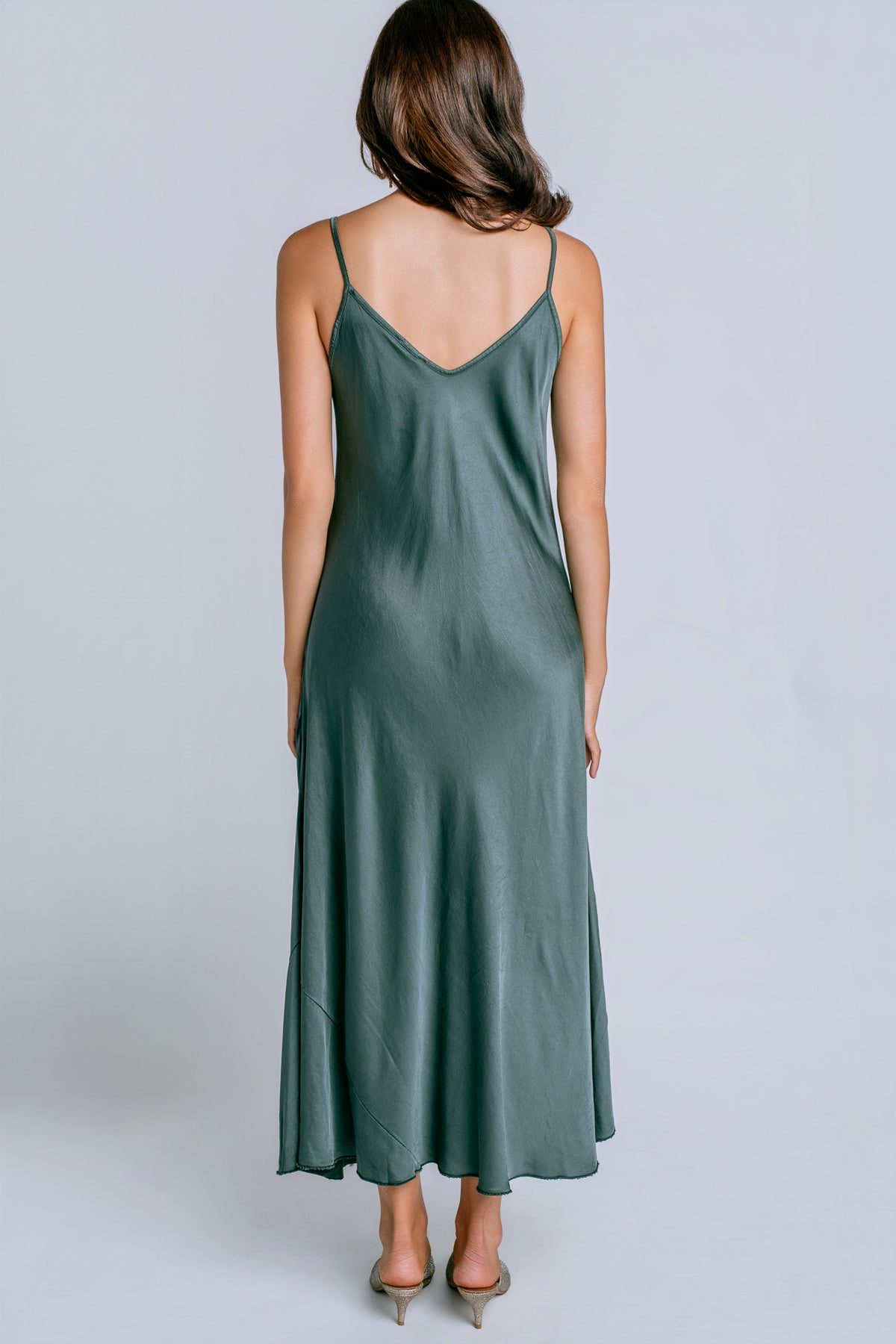 Milio Milano Full Length Satin Slip Dress