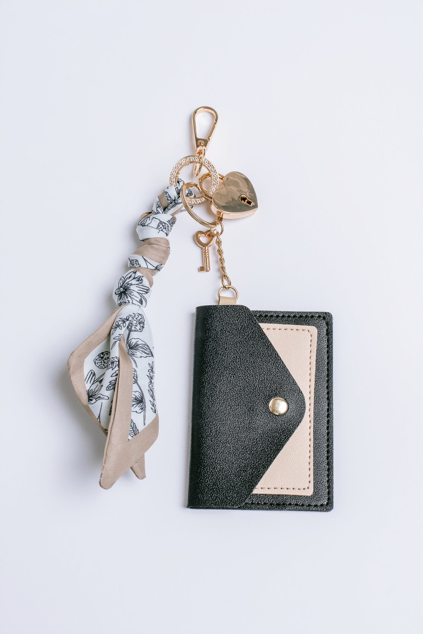 Sherwood Bridge Diamonds Black Cardholder Chain Bag Charm