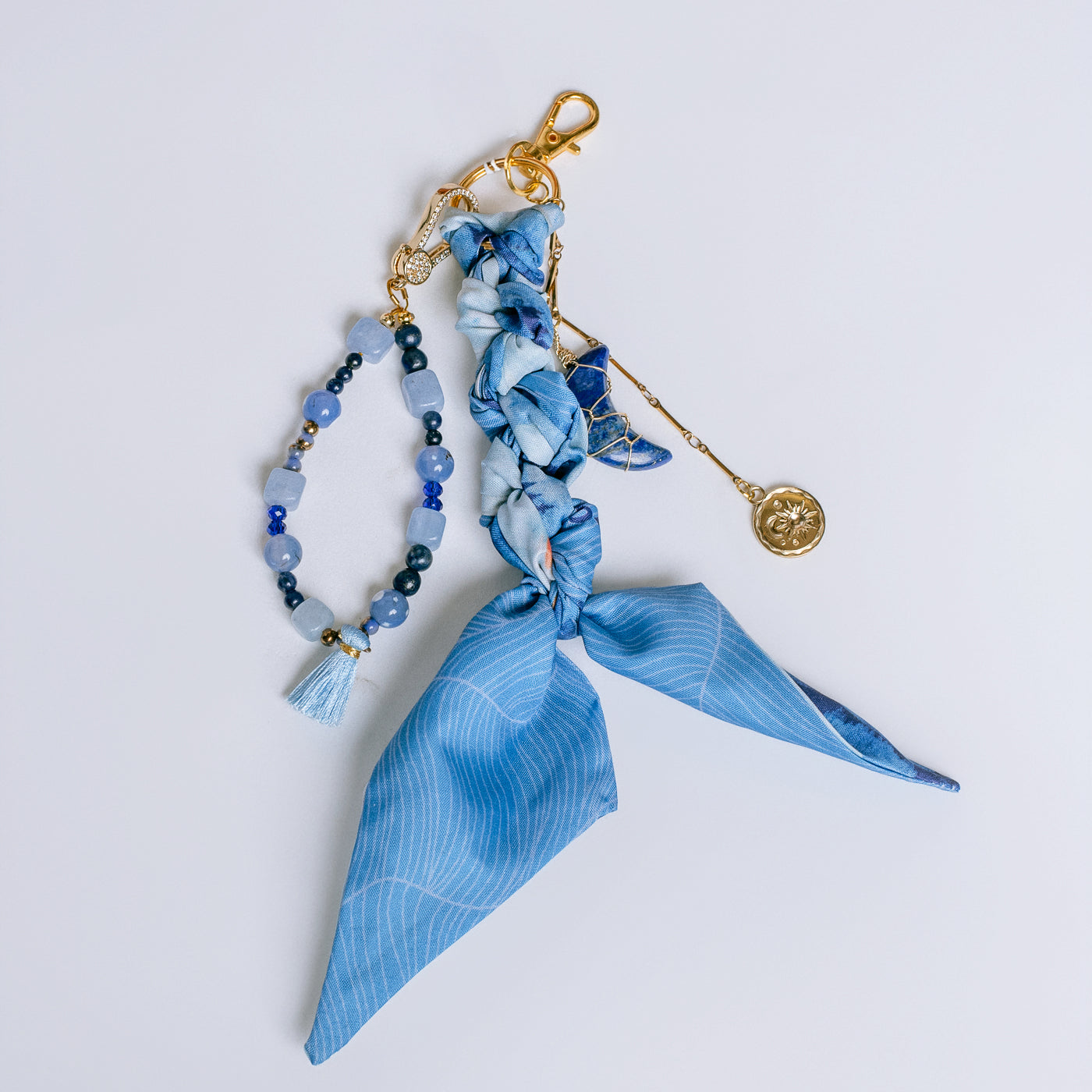 Sherwood Bridge Diamonds Blue Moon Bow Bag Charm