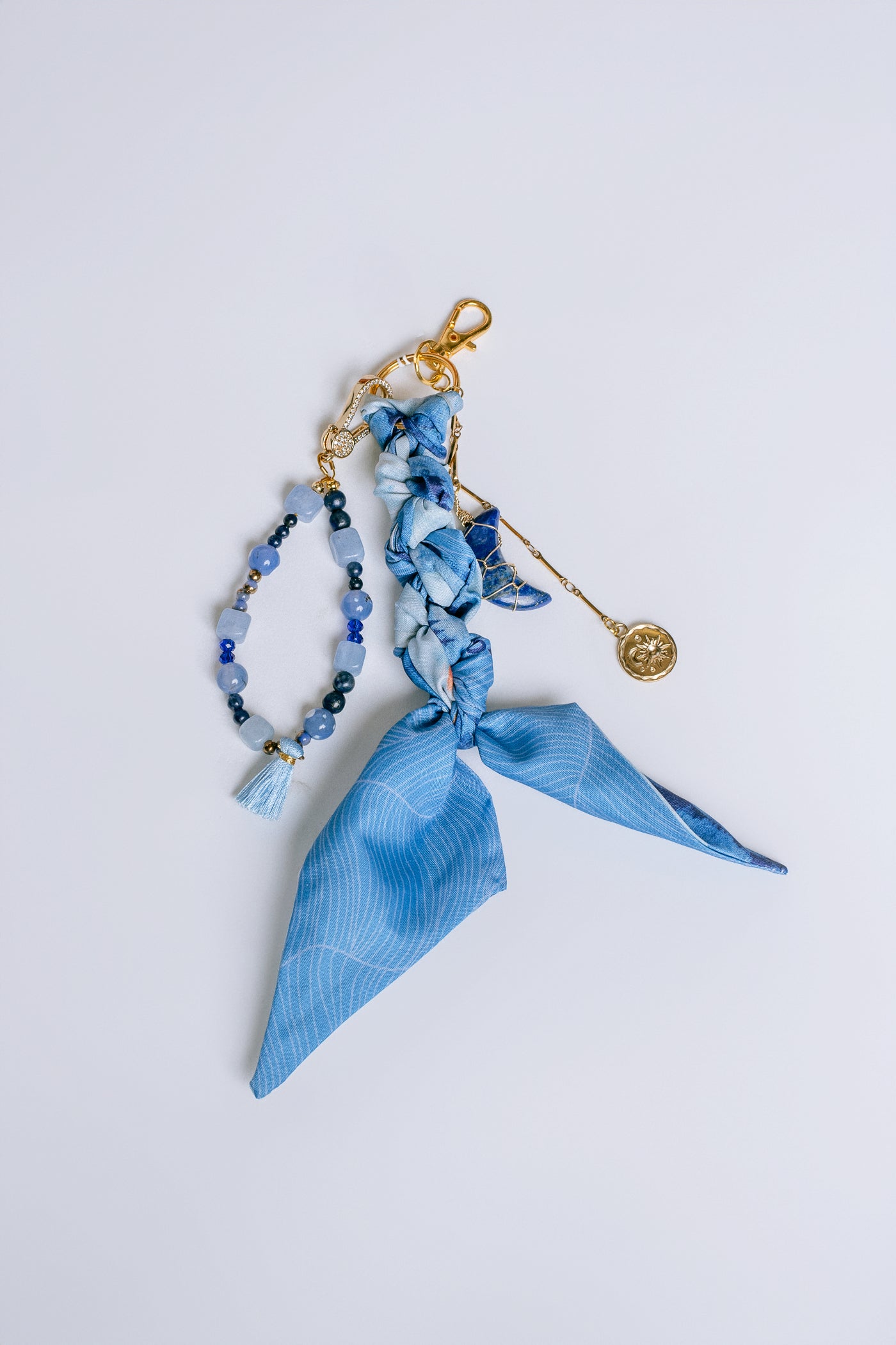Sherwood Bridge Diamonds Blue Moon Bow Bag Charm
