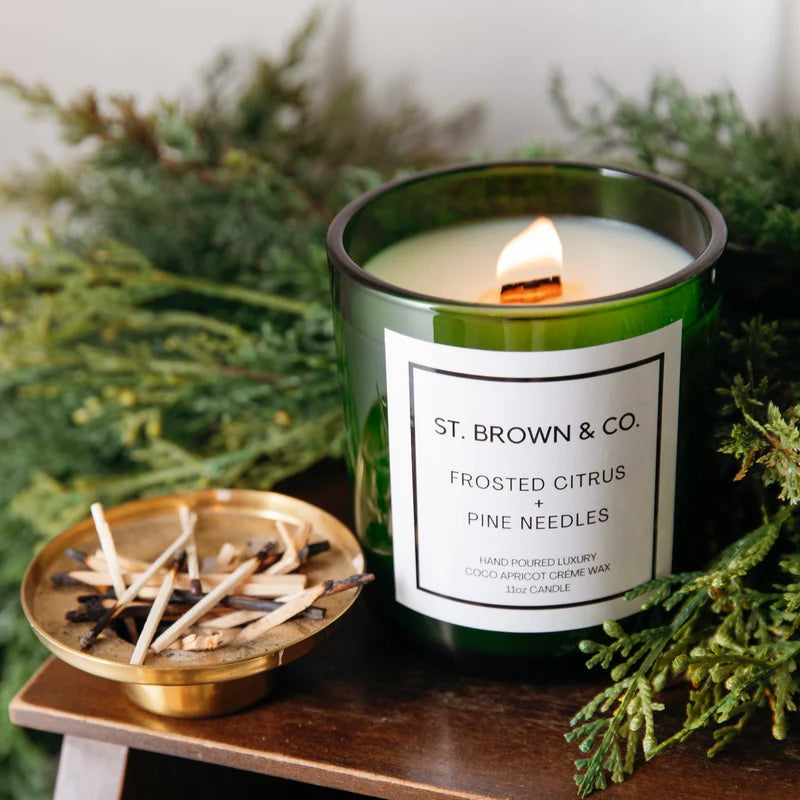 St. Brown & Co. Frosted Citrus + Pine Needles Candle