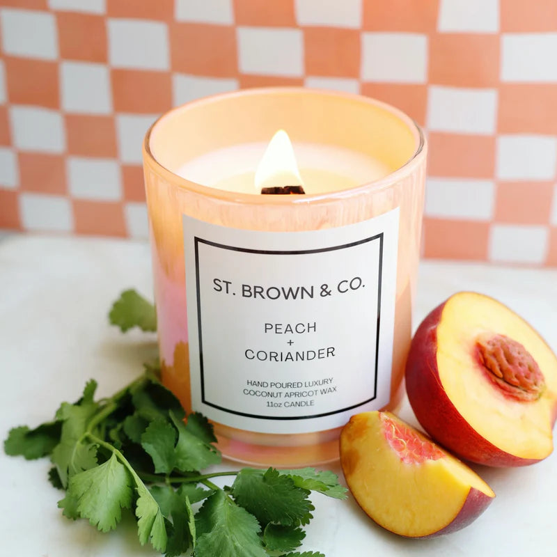 St. Brown & Co. Peach + Coriander Candle