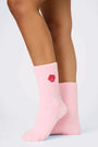PJ Salvage Crazy for the Holidays Rose Sock