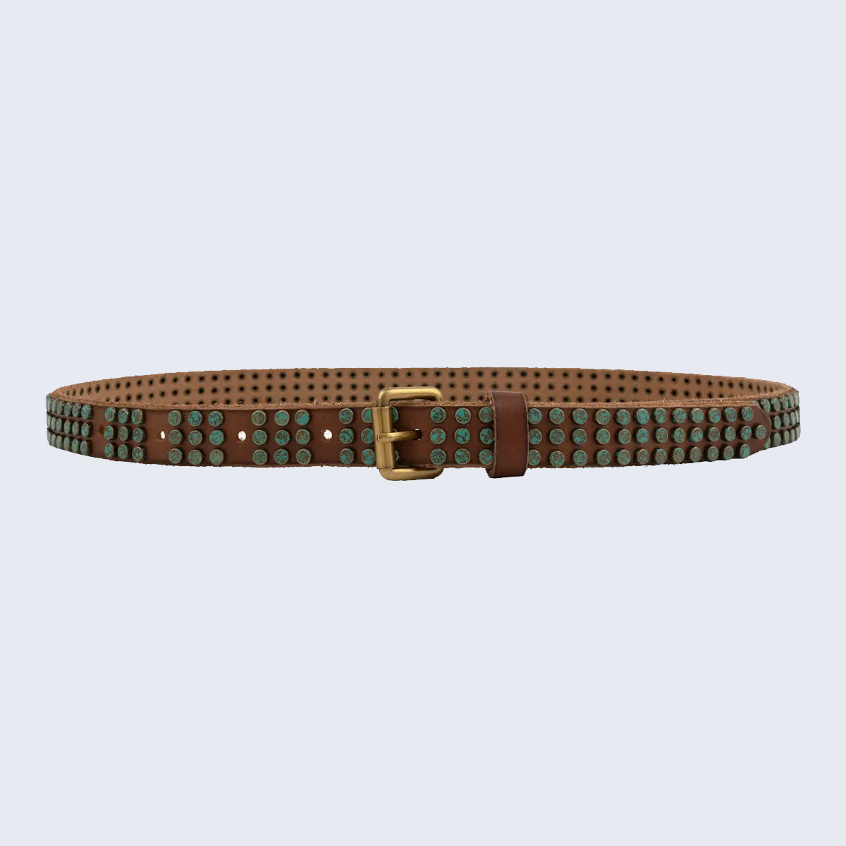 Amsterdam Heritage Azra Patina Stud Leather Belt