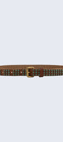 Amsterdam Heritage Azra Patina Stud Leather Belt