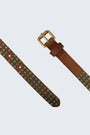 Amsterdam Heritage Azra Patina Stud Leather Belt