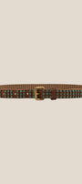 Amsterdam Heritage Azra Patina Stud Leather Belt